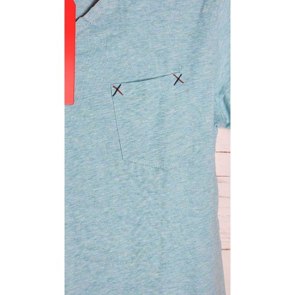 Rare Vassari Los Angeles Light Blue Crew Neck Men's Designer Shirt - Cut Edges - Picture 4 of 15